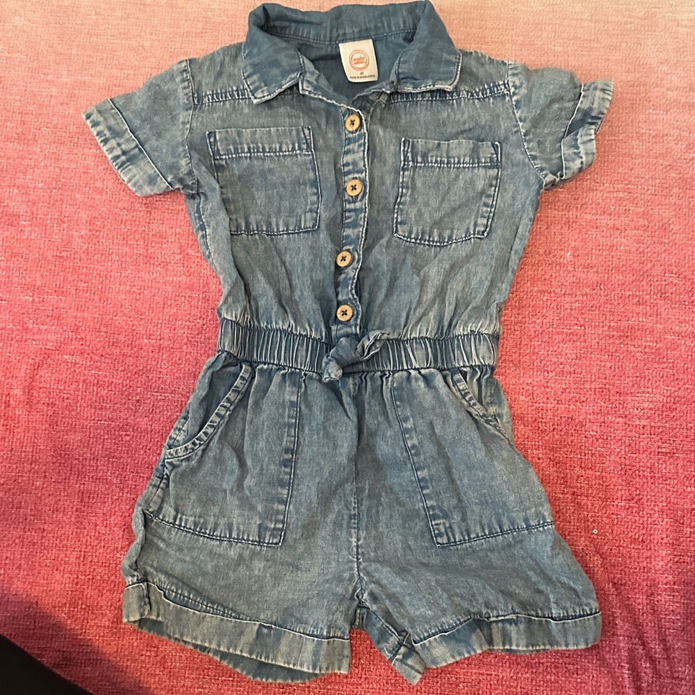 Wonder Nation Light Blue Denim Romper